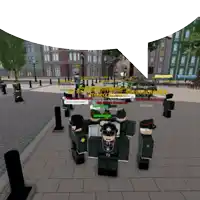 a group of soldiers are standing on a sidewalk with a speech bubble above them that says candidate