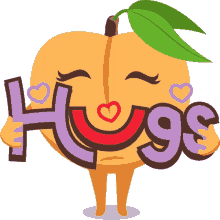 hugs peach life joypixels hug me sending hugs