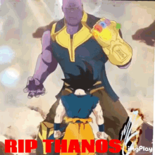 Rip Thanos GIF - Rip Thanos Goku GIFs