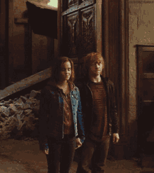 Hermione Granger Ron Weasley GIF - Hermione Granger Ron Weasley Holding Hands GIFs