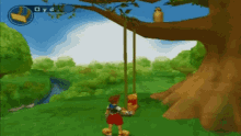 Pooh On Swing Pooh Fly Away GIF - Pooh On Swing Pooh Fly Away Swing GIFs