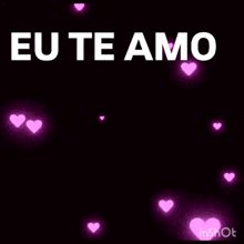 a black background with the words eu te amo mil milhões