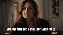 You Just Made This A Whole Lot Easier For Us Detective Olivia Benson GIF - You Just Made This A Whole Lot Easier For Us Detective Olivia Benson Mariska Hargitay GIFs