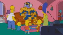 Thanos Simpsons GIF - Thanos Simpsons Snappening GIFs