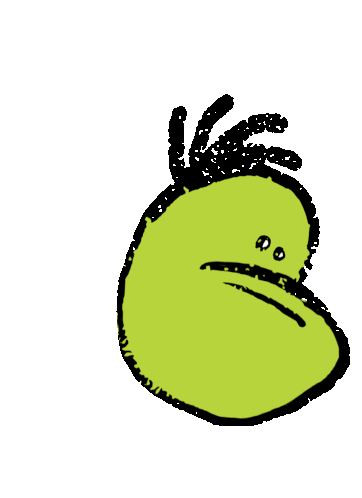 Green Bean Screaming Sticker - Green Bean Screaming Ahh Stickers