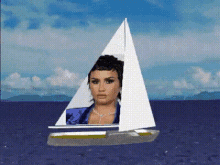 Demi Lovato Boat GIF - Demi Lovato Boat Funny GIFs