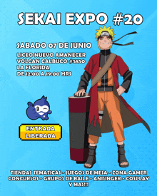 a poster for a sekai expo # 20 shows naruto