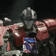 a picture of a robot with a picture of a robot in the background