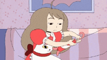 Hit In The Stomach Bee GIF - Hit In The Stomach Bee Bee & Puppycat GIFs
