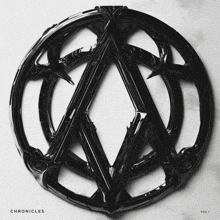 a black and white photo of a circle with the word chronicles on it