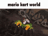 a mario kart world poster with a picture of a cartoon character