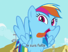 my little pony mlp licking je suis folle rainbow