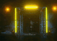 a man is walking through a tunnel with the words do youtube.com @