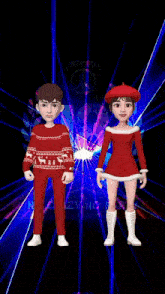a boy and a girl are standing next to each other in front of a blue background that says no cruelty no party