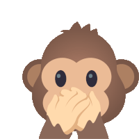Speak No Evil Monkey Joypixels Sticker - Speak No Evil Monkey Joypixels Brown Monkey Stickers