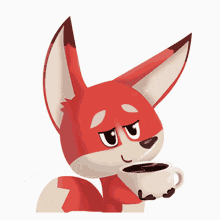 Fox Coffee GIF