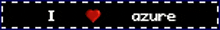 a banner that says i love azure with a red heart