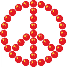china flag peace sign peace sign joypixels peace peace symbol