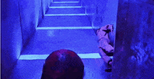 Pinback Kicking Alien Trying To Get Out Of Elevator Shaft GIF