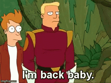 Im Back Baby Futurama GIF - Im Back Baby Futurama Bender ...
