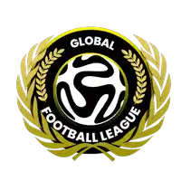 a logo for the global football league has a soccer ball in the center