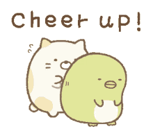 sumikko gurashi cat cute cheer up sad