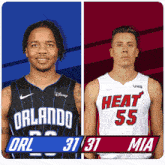two basketball players from the orlando magic and heat