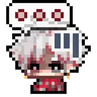 a pixel art of a person wearing a red shirt