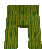 the letter a is made of green and yellow lines