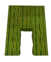 the letter a is made of green and yellow lines