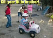 Little Brother Oh No GIF - Little Brother Oh No Kill Your Little Brother GIFs