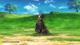 a video game character is standing in a grassy field with the words attack animation below him