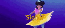 a cartoon illustration of a fairy with the words sight in the background