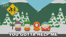 you gotta help me eric cartman stan marsh kyle broflovski kenny mccormick