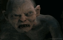 a picture of a gollum with a caption that says aaa gghhh