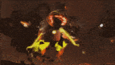 a computer generated image of an explosion with a lot of fire