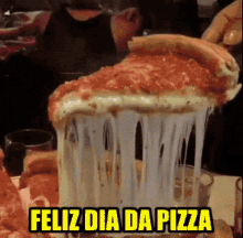 Pizza / Feliz Dia Da Pizza / Queijo Derretido GIF