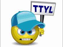 ttyl talk to you later emoji cap