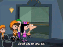 Phineas And Ferb Good Day To You Sir GIF