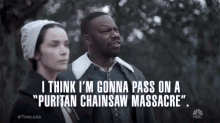 I Think Im Gonna Pass On A Puritan Chainsaw Massacre Pass GIF - I Think Im Gonna Pass On A Puritan Chainsaw Massacre Pass Chainsaw Massacre GIFs
