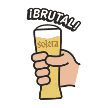 cerveza venezuela brutal beer glass solera