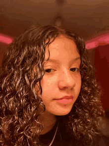 Curly Hair Pout GIF