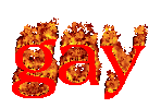 Gay Fire Cooltext Sticker