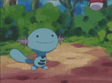 an axolotl is standing next to a pokeball with the words skill issue written below it