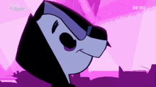 a cartoon character with a purple background and the words neue folge at the bottom