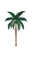 a pixel art of a palm tree with a white background