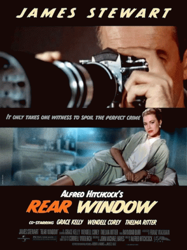 James Stewart Movie Poster GIF - James Stewart Movie Poster Rear Window GIFs