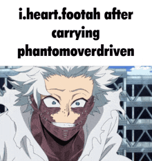 a picture of a man with a mask on his face and the words i.heart.footah after carrying phantomoverdriven