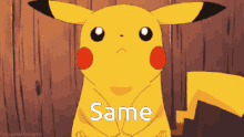 Pikachu Nodding GIF - Pikachu Nodding Same GIFs