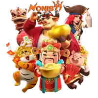 a bunch of cartoon characters are standing in front of a sign that says nonist77